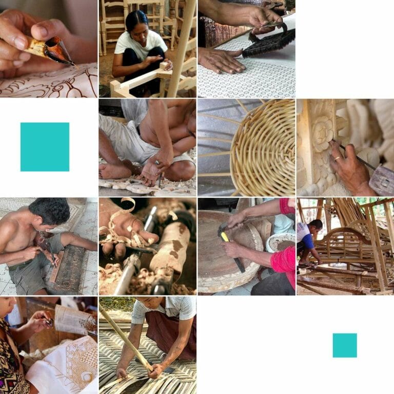 Highly skilled craftsmen from Bali and Java Indonesia