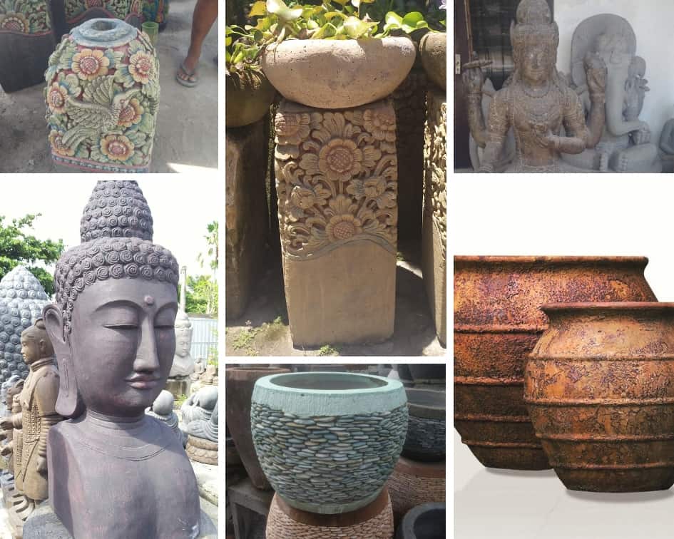material cement concrete manufacturers furniture handicrafts lighting Indonesia Bali Java