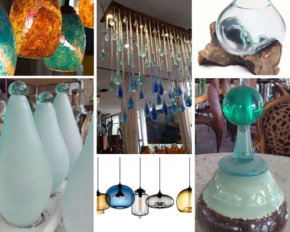 material glass manufacturers furniture handicrafts lighting Indonesia Bali Java