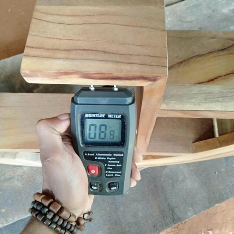 Moisture testing wooden products