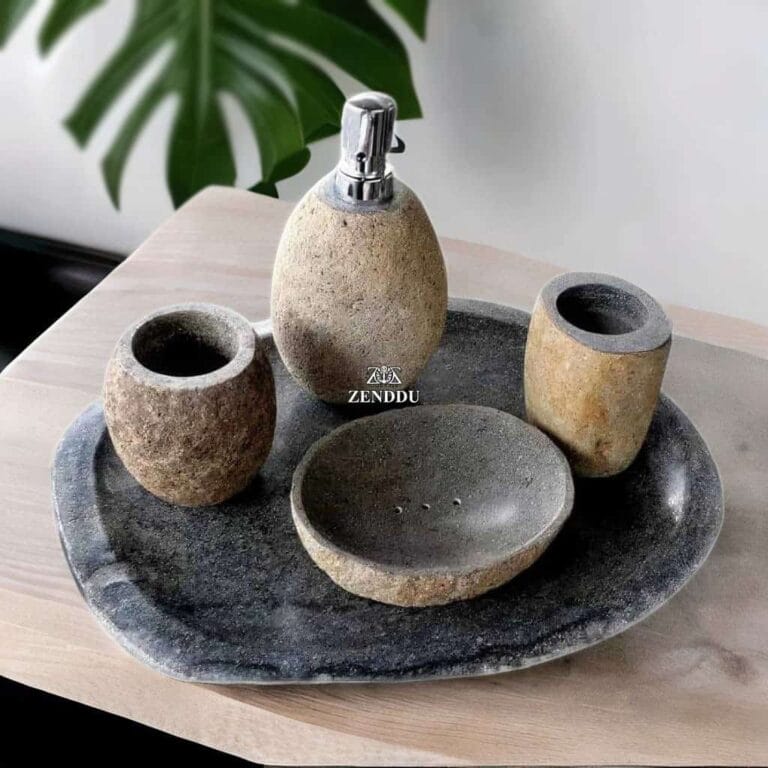 River Stone Bathroom Accessories Manufacturers Wholesale Export Trade Suppliers Bali Java Indonesia P101-0201-0011
